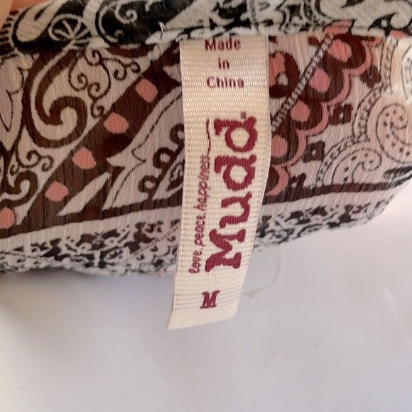 MUDD Boho Print Top Size M - Picture 6 of 9
